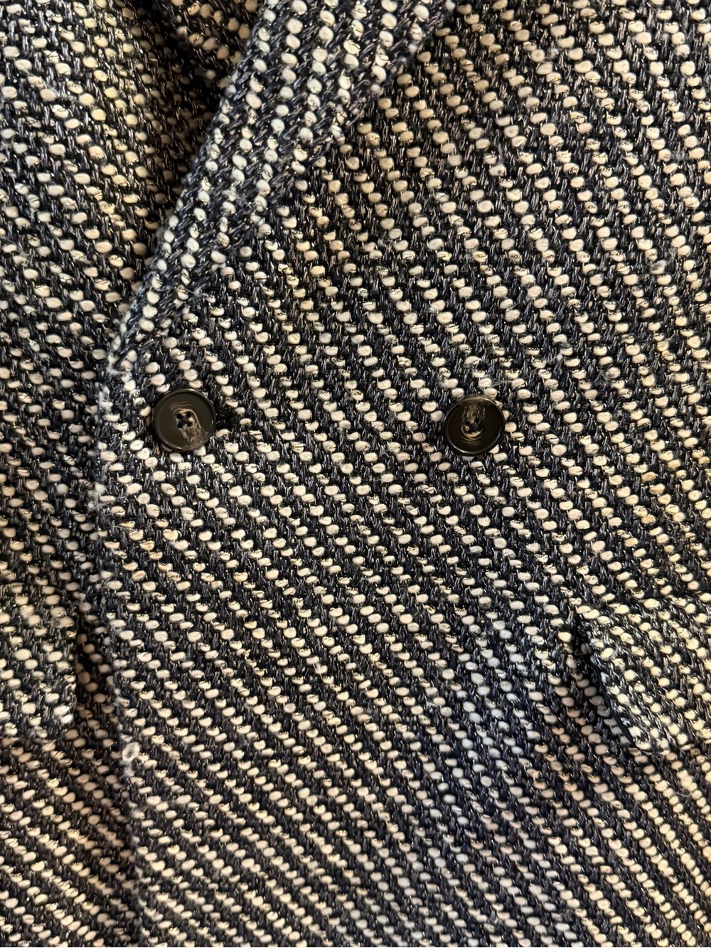 Express Metallic Tweed Double Breasted Blazer Coat Size M - Picture 6 of 10